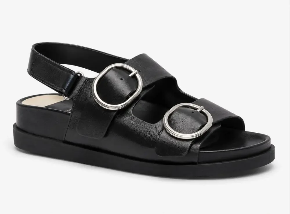 Dolce Vita Womens Starla Platform Sandals Size 10 Black Silver NWOB